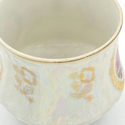Porcelianinis “Krone Porzellan” puodelis (170 ml) 7x10x6,5 cm su lėkštute 13x13x2 cm