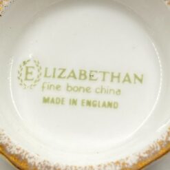 Porcelianinis “Elizabethan” puodelis (150 ml) 7x10x8 cm su lėkštute 13x13x2 cm