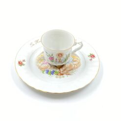 Porcelianinis “Kronester Bavaria” puodelis (150 ml) 7,5x10x6,5 cm su lėkštute 20x20x2 cm