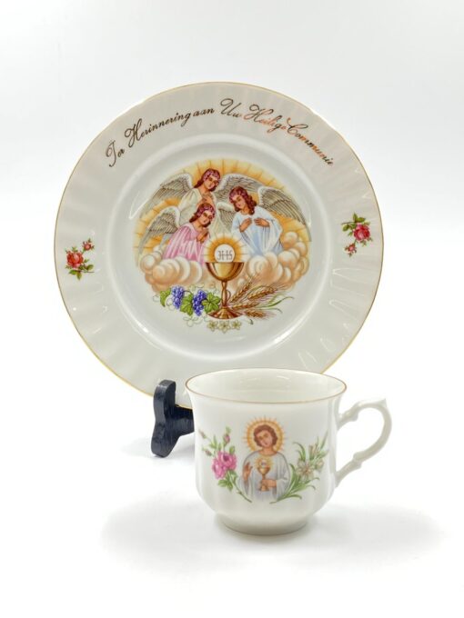 Porcelianinis “Kronester Bavaria” puodelis (150 ml) 7,5x10x6,5 cm su lėkštute 20x20x2 cm