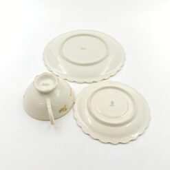 Porcelianinis “Winterling Bavaria” puodelis (200 ml) 10x13x5,5 cm su lėkštutėmis 15x15x2 cm ir 21x21x2 cm