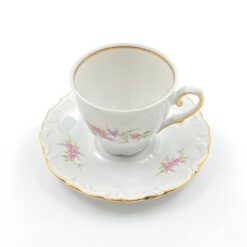 Porcelianinis "Winterling" puodelis (150 ml) 7,5x10x7 cm su lėkštute 13x13x2