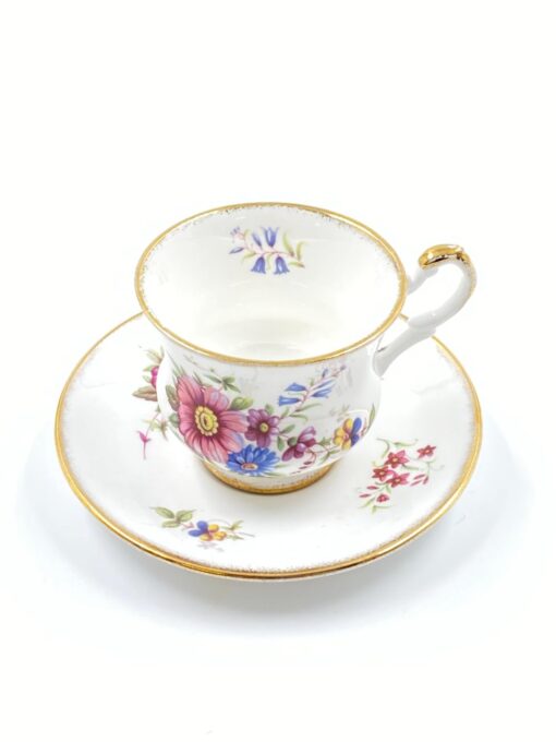 Porcelianinis “Royal Heritage” puodelis (150 ml) 7,5×9,5×7 cm su lėkštute 13x13x2 cm