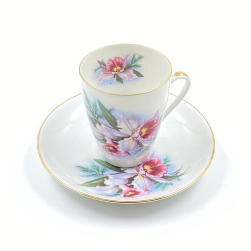 Porcelianinis “Mosa Maastricht” puodelis (200 ml) 7×8,5×8,5 cm su lėkštute 14,5×14,5×2 cm