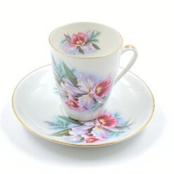 Porcelianinis “Mosa Maastricht” puodelis (200 ml) 7×8,5×8,5 cm su lėkštute 14,5×14,5×2 cm