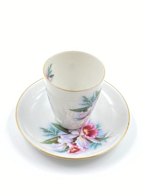 Porcelianinis “Mosa Maastricht” puodelis (200 ml) 7×8,5×8,5 cm su lėkštute 14,5×14,5×2 cm