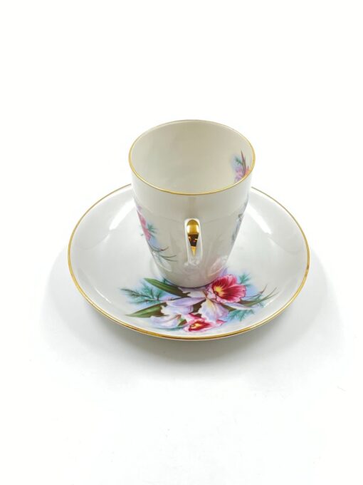 Porcelianinis “Mosa Maastricht” puodelis (200 ml) 7×8,5×8,5 cm su lėkštute 14,5×14,5×2 cm