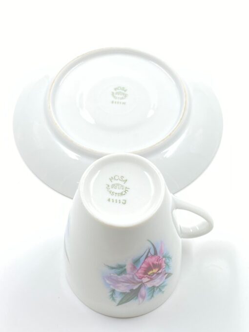 Porcelianinis “Mosa Maastricht” puodelis (200 ml) 7×8,5×8,5 cm su lėkštute 14,5×14,5×2 cm