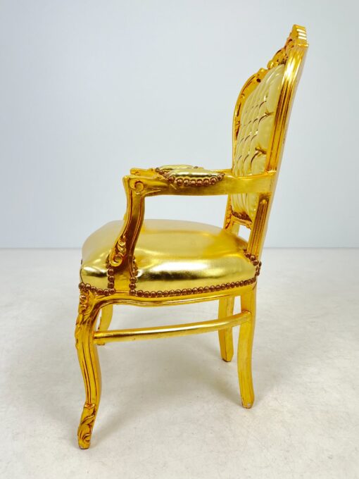 Aukso spalvos krėslas 58x61x109 cm, 50 cm