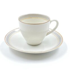 Porcelianinis “Arzberg” puodelis (80 ml) 6x8x5 cm su lėkštute 11,5×11,5×2