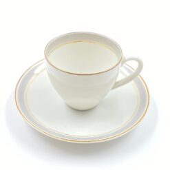 Porcelianinis “Arzberg” puodelis (80 ml) 6x8x5 cm su lėkštute 11,5×11,5×2