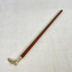 Raudonmedžio vaikščiojimo lazda su žalvarine rankena - erelio galva 10x3x93 cm