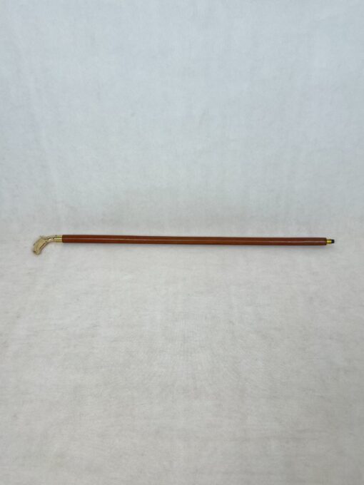 Raudonmedžio vaikščiojimo lazda su žalvarine rankena – erelio galva 10x3x93,5 cm