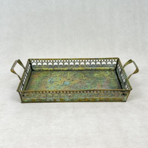 Metalinis padėklas su rankenomis 25,5×41,5×8,5 cm