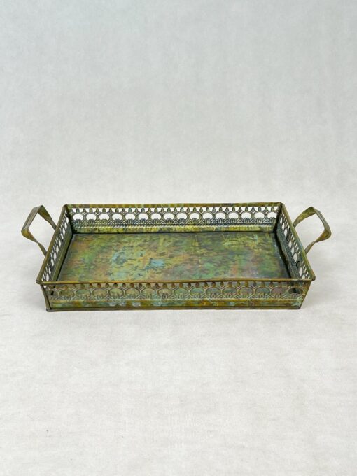 Metalinis padėklas su rankenomis 25,5×41,5×8,5 cm