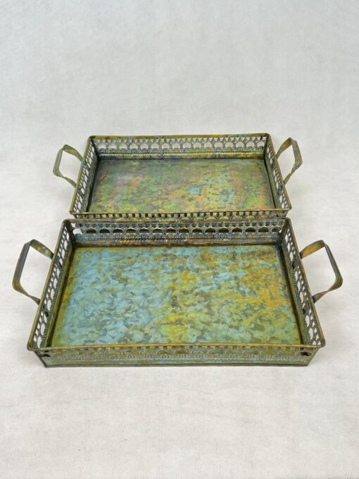Metalinis padėklas su rankenomis 25,5×41,5×8,5 cm