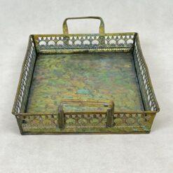 Metalinis padėklas su rankenomis 25,5×41,5×8,5 cm