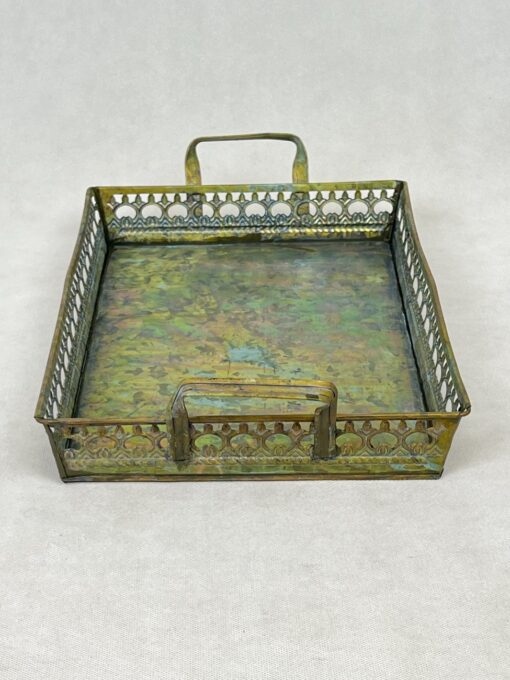 Metalinis padėklas su rankenomis 25,5×41,5×8,5 cm