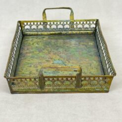 Metalinis padėklas su rankenomis 25,5×41,5×8,5 cm