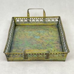 Metalinis padėklas su rankenomis 25,5×41,5×8,5 cm
