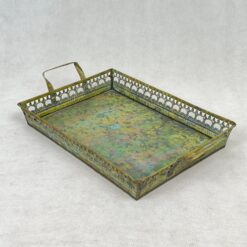 Metalinis padėklas su rankenomis 25,5×41,5×8,5 cm