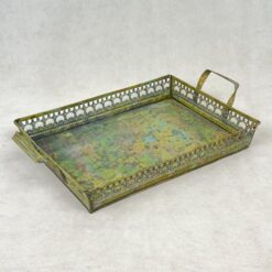 Metalinis padėklas su rankenomis 25,5×41,5×8,5 cm