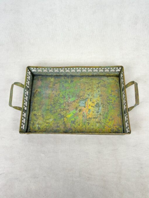 Metalinis padėklas su rankenomis 25,5×41,5×8,5 cm