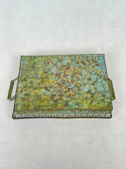 Metalinis padėklas su rankenomis 25,5×41,5×8,5 cm