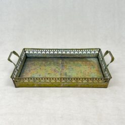 Metalinis padėklas su rankenomis 28,5x44,5x9 cm