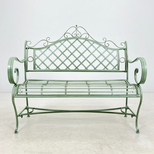 Provanso stiliaus metalinis sodo suoliukas 60x113x102 cm, 44 cm