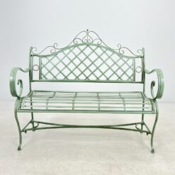 Provanso stiliaus metalinis sodo suoliukas 60x113x102 cm, 44 cm