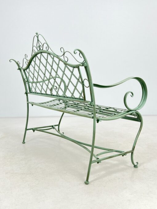 Provanso stiliaus metalinis sodo suoliukas 60x113x102 cm, 44 cm