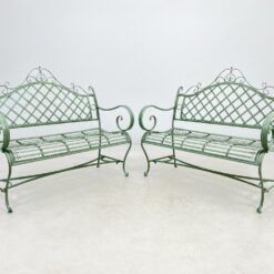 Provanso stiliaus metalinis sodo suoliukas 60x113x102 cm, 44 cm