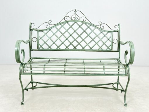 Provanso stiliaus metalinis sodo suoliukas 60x113x102 cm, 44 cm