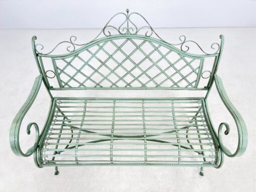 Provanso stiliaus metalinis sodo suoliukas 60x113x102 cm, 44 cm