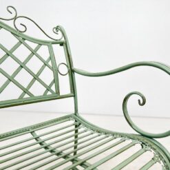 Provanso stiliaus metalinis sodo suoliukas 60x113x102 cm, 44 cm