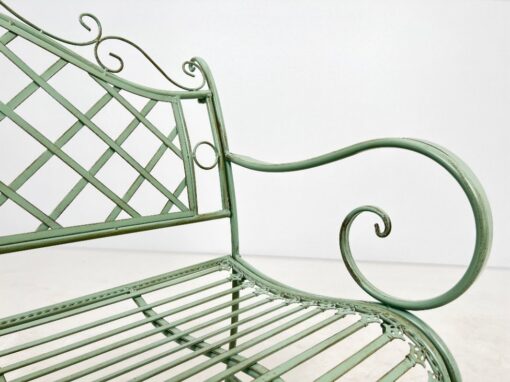 Provanso stiliaus metalinis sodo suoliukas 60x113x102 cm, 44 cm