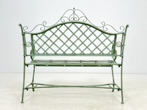 Provanso stiliaus metalinis sodo suoliukas 60x113x102 cm, 44 cm