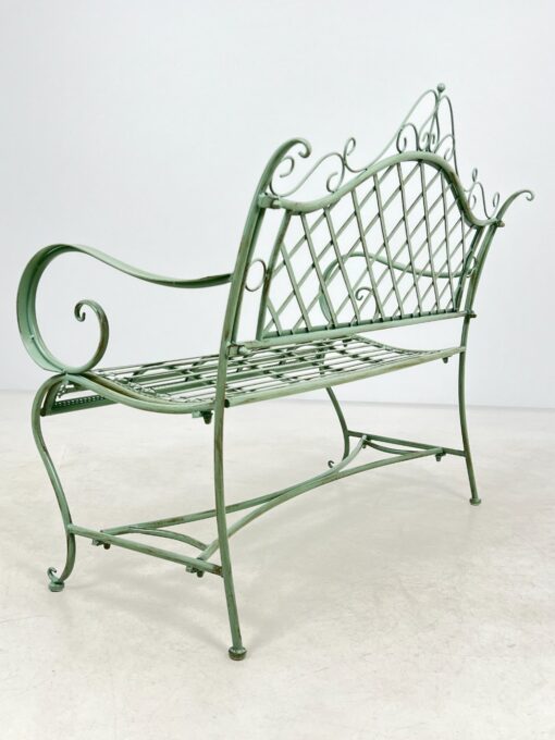 Provanso stiliaus metalinis sodo suoliukas 60x113x102 cm, 44 cm
