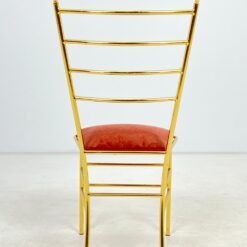 Vintažinė žalvarinė kėdė su gobeleno sėdimąja dalimi 45x43x90 cm, 44 cm