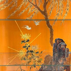 Rytietiška vitrina su akmens ir žalvario dekoracijomis 42x95x172 cm