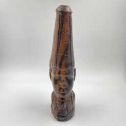 Medinis afrikietiškas biustas - statula 14x11x42 cm