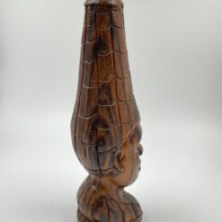 Medinis afrikietiškas biustas – statula 14x11x42 cm