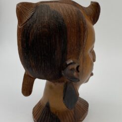 Medinis afrikietiškas biustas – statula 21x18x31 cm