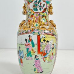 Keramikinė, rankomis tapyta rytietiška vaza 24x24x46,5 cm