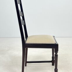 Ąžuolinių kėdžių su šviesaus gobeleno sėdimosiomis dalimis 6 vnt. komplektas 48x46x103 cm, 46 cm
