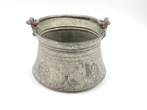 Metalinis graviruotas Vidurinių Rytų kibirėlis 23x24x18 cm, 32 cm
