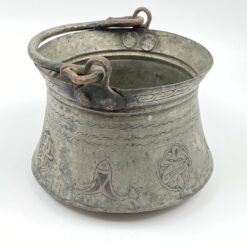 Metalinis graviruotas Vidurinių Rytų kibirėlis 23x24x18 cm, 32 cm