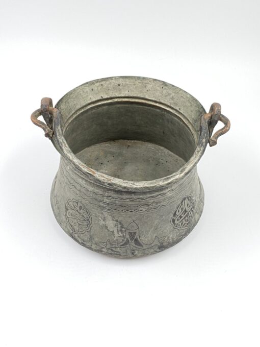 Metalinis graviruotas Vidurinių Rytų kibirėlis 23x24x18 cm, 32 cm