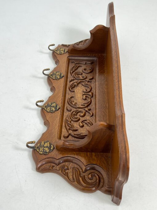 Ąžuolinė sieninė kabykla 19x77x26 cm